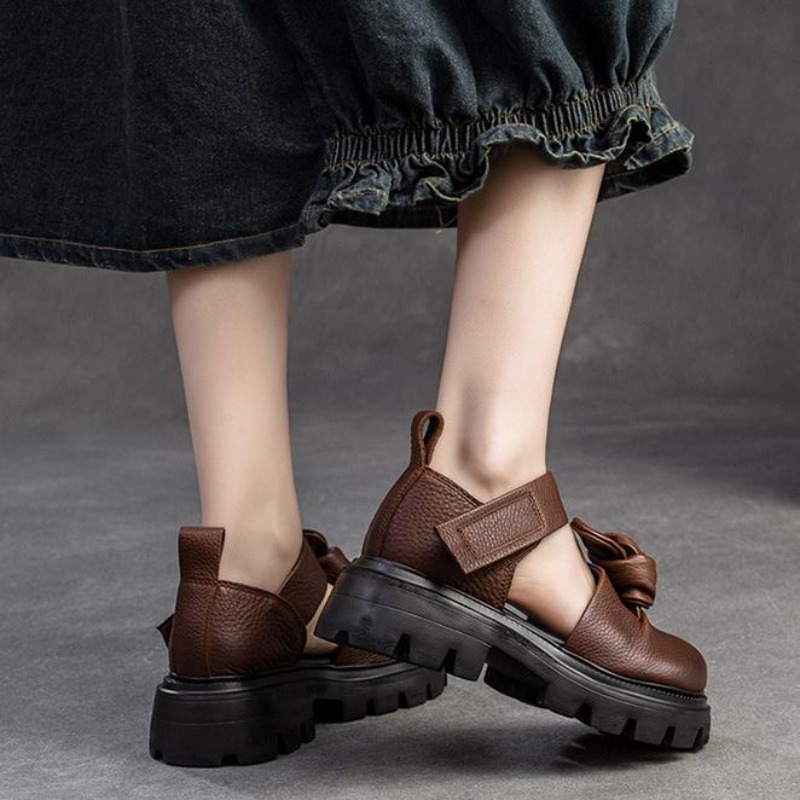 5 センチメートルエスニックノットプラットフォームウェッジ秋 - Ethnic Fashion Women のレビューと価格